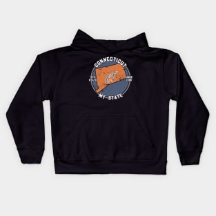 Connecticut My State Patriot State Tourist Gift Kids Hoodie